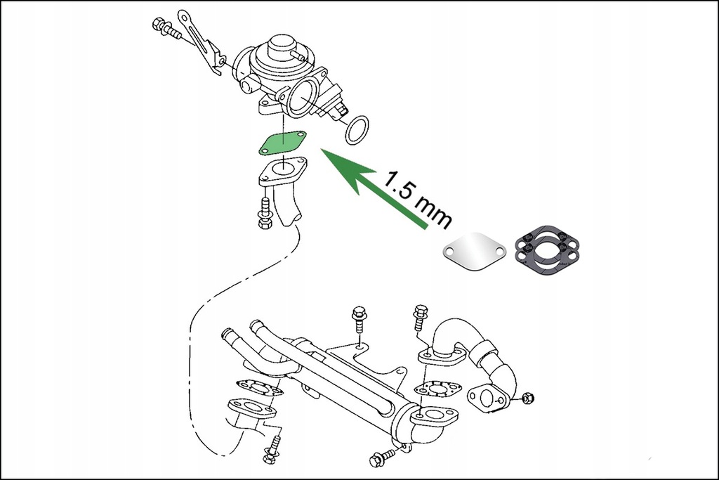 фото №6, Заглушка egr 1.2 1.4 1.9 2.0 tdi audi a2 a3 a4 a6