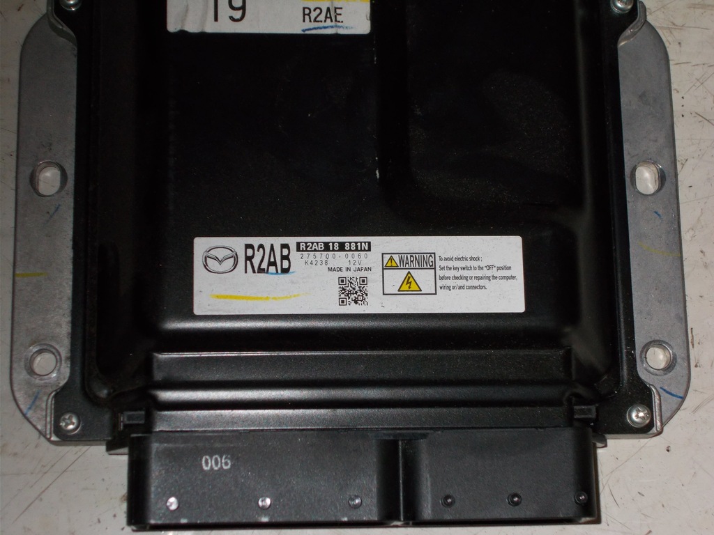 фото №2, Бортовий комп'ютер 275700-0060 r2ab 18 881n mazda 6 gh 2.2 d