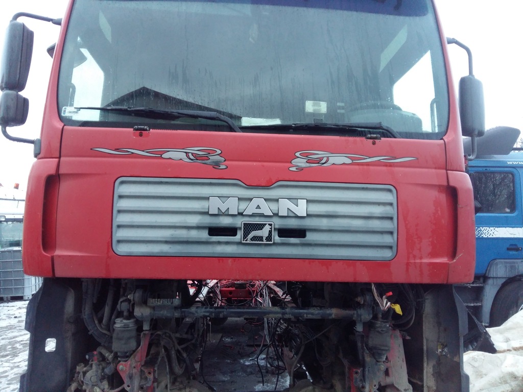 фото №1, Czerwona решітка радіатора передня капот man tga