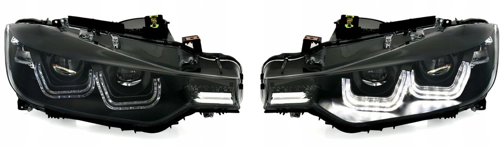фото №3, Bmw 3 f30 лампы фары led кольца дневные drl